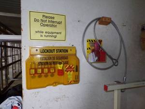 lot 416 image: Lockout station with Cable and Wall Case