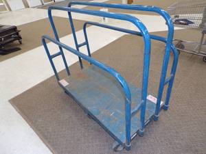 lot 457 image: Blue Steel Sheet Goods Cart