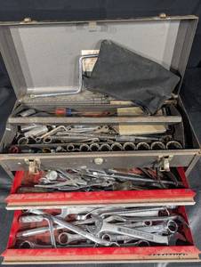 Craftsman Tool Set - Wrenches, Pliers, Sockets in Red Tool Chest
