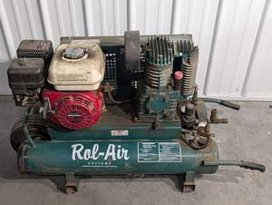 Rol-Air Portable Air Compressor - Honda GX160 5.5 HP Gas Engine