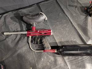 Brass Eagle Avenger Paintball Marker with 20oz CO2 Tank & Braided Line