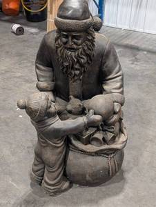 Santa Claus Statue - 40in Tall Bearded Father Christmas with Toy Sack