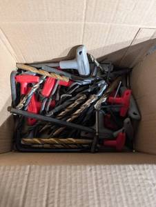 Drill Bits Assortment - In Box with Red Handles & Gray Accessories