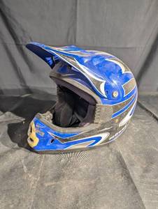 Mossi Blue MX Helmet - Full-Face Off-Road Motocross Helmet