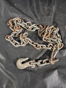 Rigging Chain with Large Hook - Heavy-Duty Steel Chain
