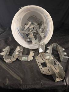 Galvanized Steel Brackets & Mounting Hardware - Assorted Channel & L-Shape Brackets