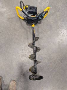 Jiffy Ice Auger -Propane Powered, Spiral Bit, YellowBlack