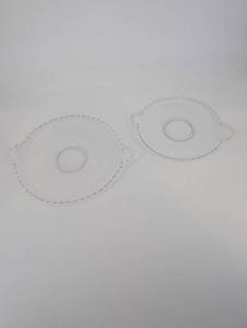 Clear Glass Charger Plates - Beaded Rim Set of 2