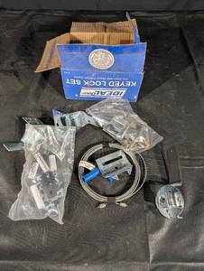 Ideal Door Keyed Lock Set - Includes Brackets, Cable & Mounting Hardware