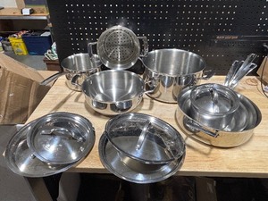 lot 30 image: Stainless Steel Pot and Pan Set