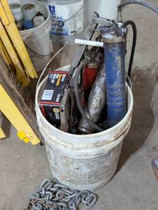 Grease Gun Lot- New Gun, Used Gun and Tubes of Grease