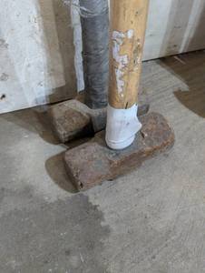 Sledge Hammer Lot - Large Wooden Handled and 1 Small Wooden Handled