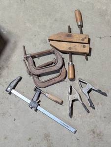 Huge Lot of Clamps - Including C Clamps and Wood Clamp
