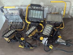 Six Shop Lights - 3 are Clamp Ons