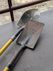 Pair of Fiberglass Handled Shovels - 1 Flat Head and 1 Spade