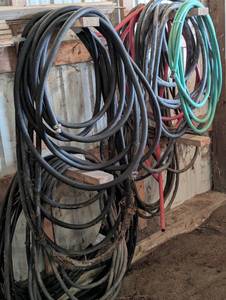 Large Wall of Garden Hoses - Mixed