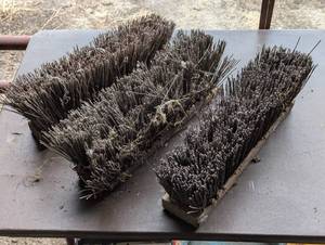 Set of 3 Heavy Duty Bristle Broom Heads - Poly