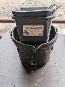 Set of 3 Buckets - 2 Better BucketHorse Feeder and 1 regular Water Bucket