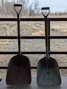 Pair of Metal Scooping Shovels