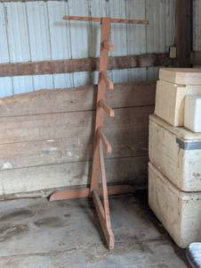 Large Wooden Saddle Blanket Stand