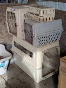Huge Lot of Mixed Animal Crates - Large to Small