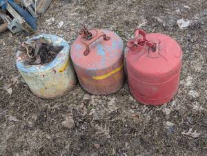 3 Metal Gas Cans