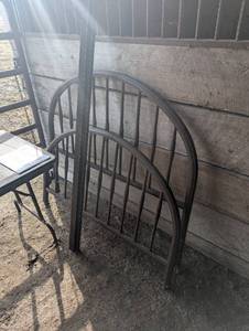 Vintage Metal Bed HeadboardFootboard and Frame