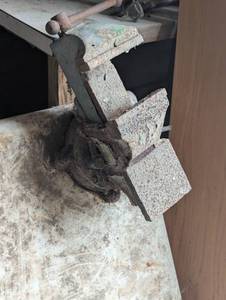 Large Heavy Duty Bench Vise - Attached to Counter