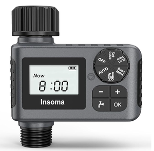 lot 107 image: Insoma Outdoor Garden Hose Faucet Timers, Programmable Water Sprinkler Timer with Rain DelayManualAutomatic Drip Irrigation and Lawn Watering System for Yard, 1 Outlet