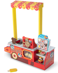 lot 209 image: Melissa & Doug Disney Snacks & Popcorn Wooden Pretend Play Food Counter � 33 Pieces