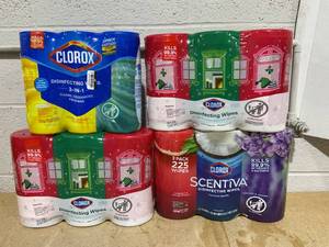 lot 215 image: LOT OF 4 Clorox Disinfecting Wipes (3 Per Pack)