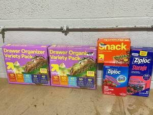 lot 232 image: LOT OF 5 Food Storage Bags