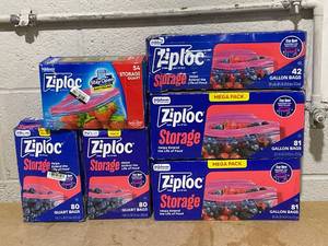 lot 233 image: LOT OF 6 Ziploc Bags