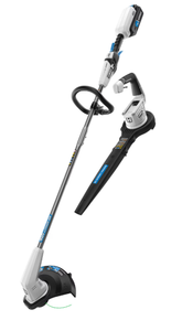 lot 34 image: HART 40-Volt Cordless 12-inch String Trimmer and Leaf Blower Combo Kit, (1) 4.0Ah Lithium-Ion Battery (1) Charger (Used)