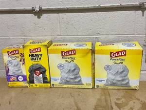 lot 242 image: LOT OF 4 GLAD Trash Bags