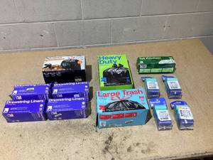 LOT OF 12 Trash Bags, Poop Bags, & Drawstring Liners For Cat Litter