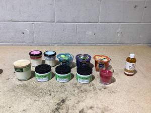 LOT OF 11 Home Candles And Odor Elimination (Everspring, Mrs. Meyers, Fresh Wave Odor Removing Gel, Glade, Branch Basics Multisurface Cleaner)