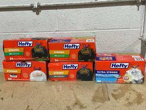 LOT OF 5 Hefty Trash Bags