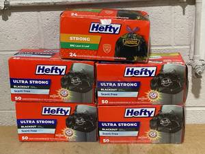 LOT OF 5 Hefty Trash Bags