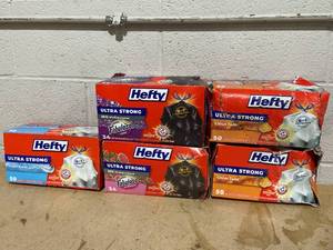 LOT OF 5 Hefty Trash Bags