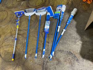 LOT OF 7 Clorox Mops & Brooms