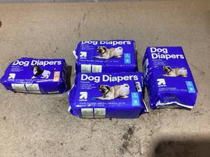 lot 348 image: LOT OF 4 up&up Dog Diapers Size X-Small & Small