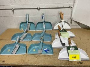 LOT OF 10 Dustpans With Hand Brushes (up&up, Everspring)