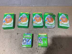 LOT OF 7 Scrubbing Bubble Flushable Refills & Affresh Washing Machine Cleaner
