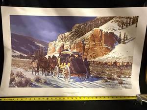 lot 49 image: Gary Carter C.A.A. - Shaw & Powell Yellowstone Tours (Limited Edition Print 420850)