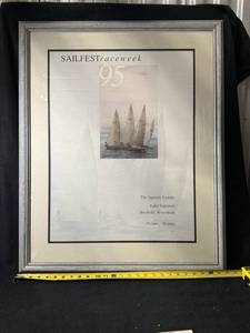 lot 86 image: SAILFEST Race Week 95 Framed Print - Apostle Islands, Lake Superior, Bayfield WI 24-30 June 1995