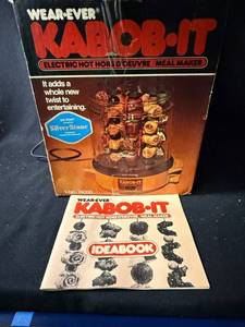 lot 95 image: Wear-Ever Kabob-It 74000 Electric Kabob Maker with Skewers & Ideabook