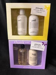 lot 112 image: Philosophy Grace Gift Set (2 x 8 oz) & Philosophy Fresh Cream Gift Set (2 x 8 oz) (Lot of 2)