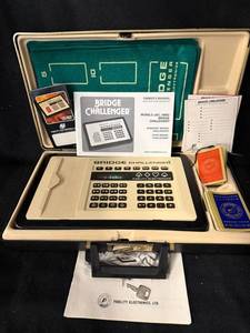 lot 141 image: Bridge Challenger Model BRC - Fidelity Electronics Portable Bridge Game with Case & Manuals