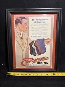 lot 161 image: Everwear Hosiery Framed Vintage Advertising Poster - The Exclusiveness of Everwear